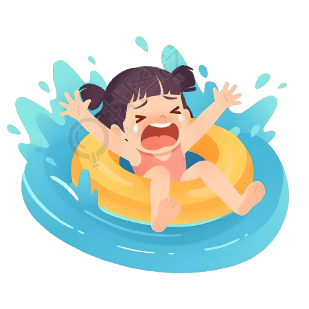 溺水女孩高清图形素材