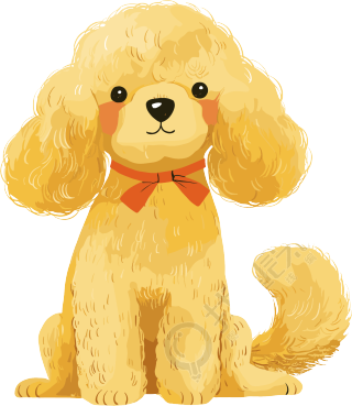 小狗小泰迪插画