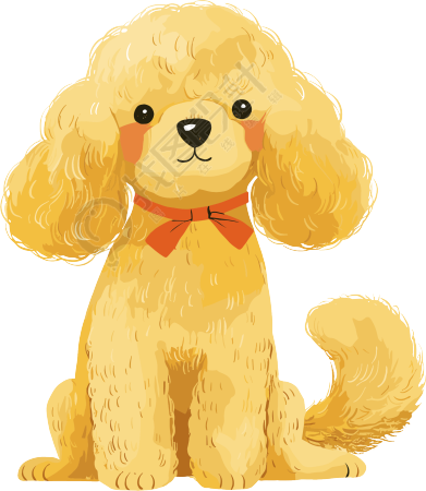 小狗小泰迪插画