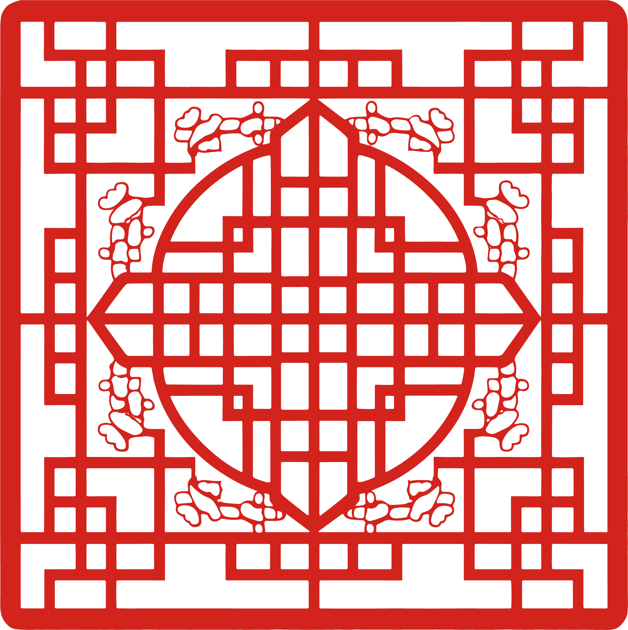 剪纸窗花高清插图