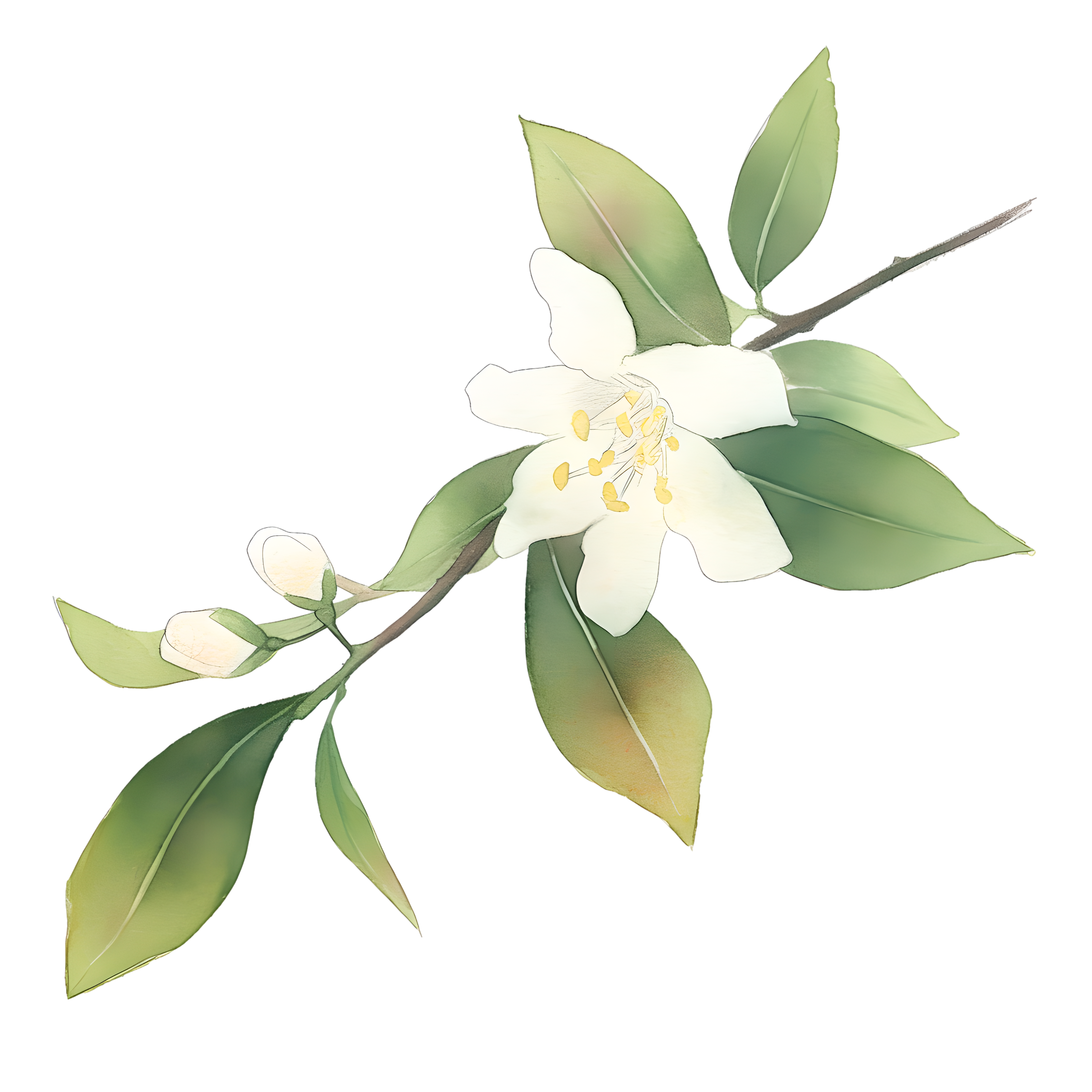 水彩植物插画