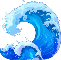 海浪防汛元素
