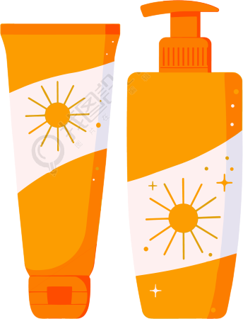 防晒霜夏季防暑元素