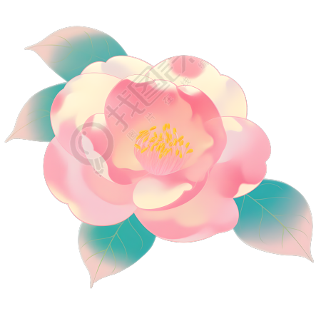 牡丹插画设计元素
