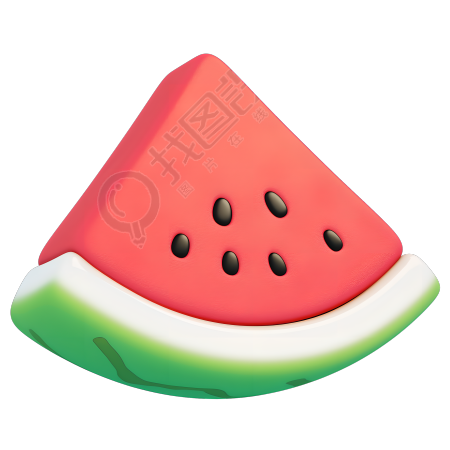 西瓜切片夏天元素