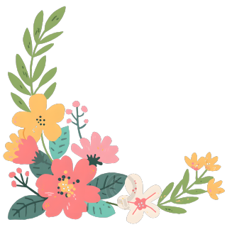 小花简约插画