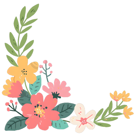 小花简约插画