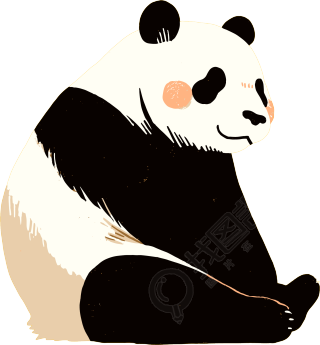 熊猫珍稀动物插图