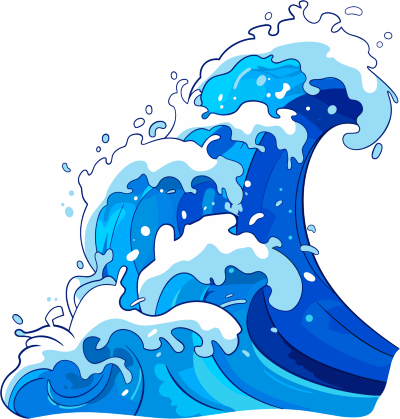 海浪防汛商用素材