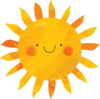 夏季防暑太阳元素
