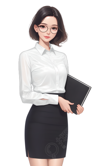 培训老师插画