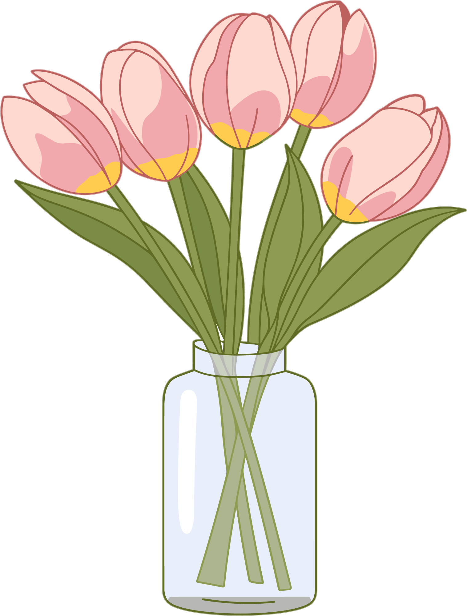 花瓶简笔画素材