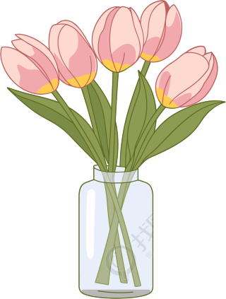 花瓶简笔画素材