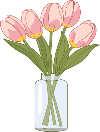花瓶简笔画素材