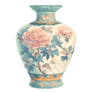 陶瓷花瓶插画