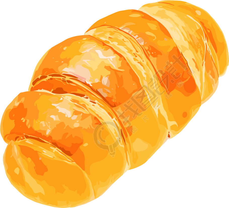 美味面包插画元素