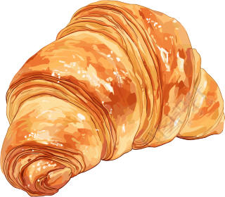 牛角包美味面包元素
