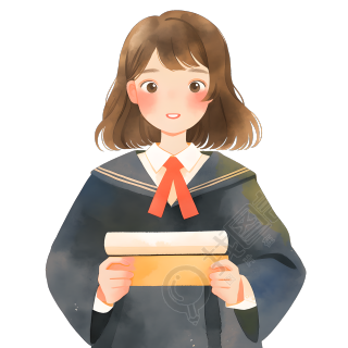 毕业生插画素材