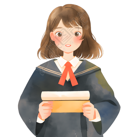毕业生插画素材