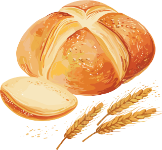 美味面包创意插图
