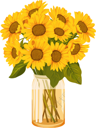 花瓶插画素材