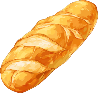 美味面包彩铅画素材