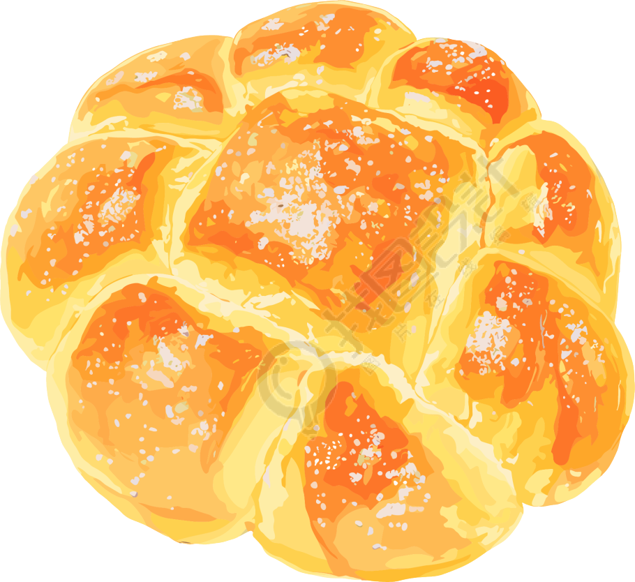 菠萝包美味面包元素