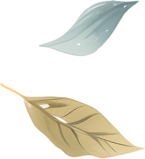 水彩叶子透明背景素材