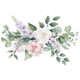 水彩花环高清图形素材