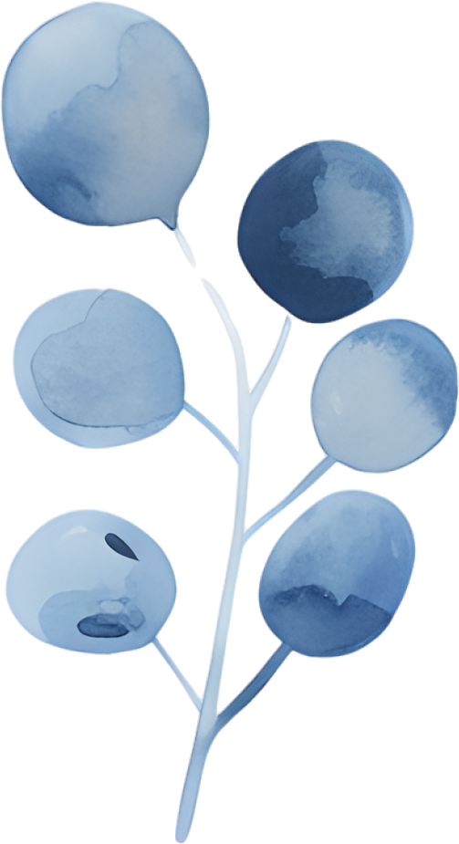 水彩叶子极简插画