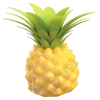 凤梨向量插图