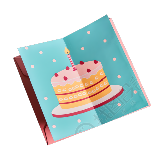 生日贺卡PNG素材