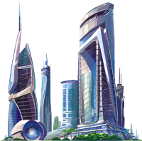 未来城市PNG图形素材