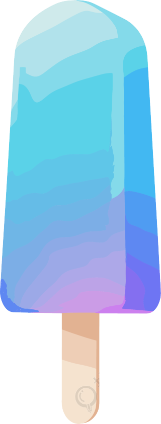 蓝色渐变冰棒插图