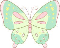 线条蝴蝶可爱插图