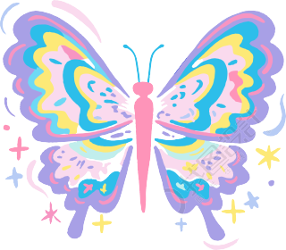 线条蝴蝶高清插画