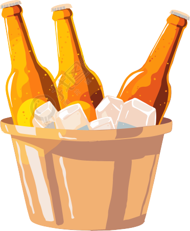 冰镇啤酒插画