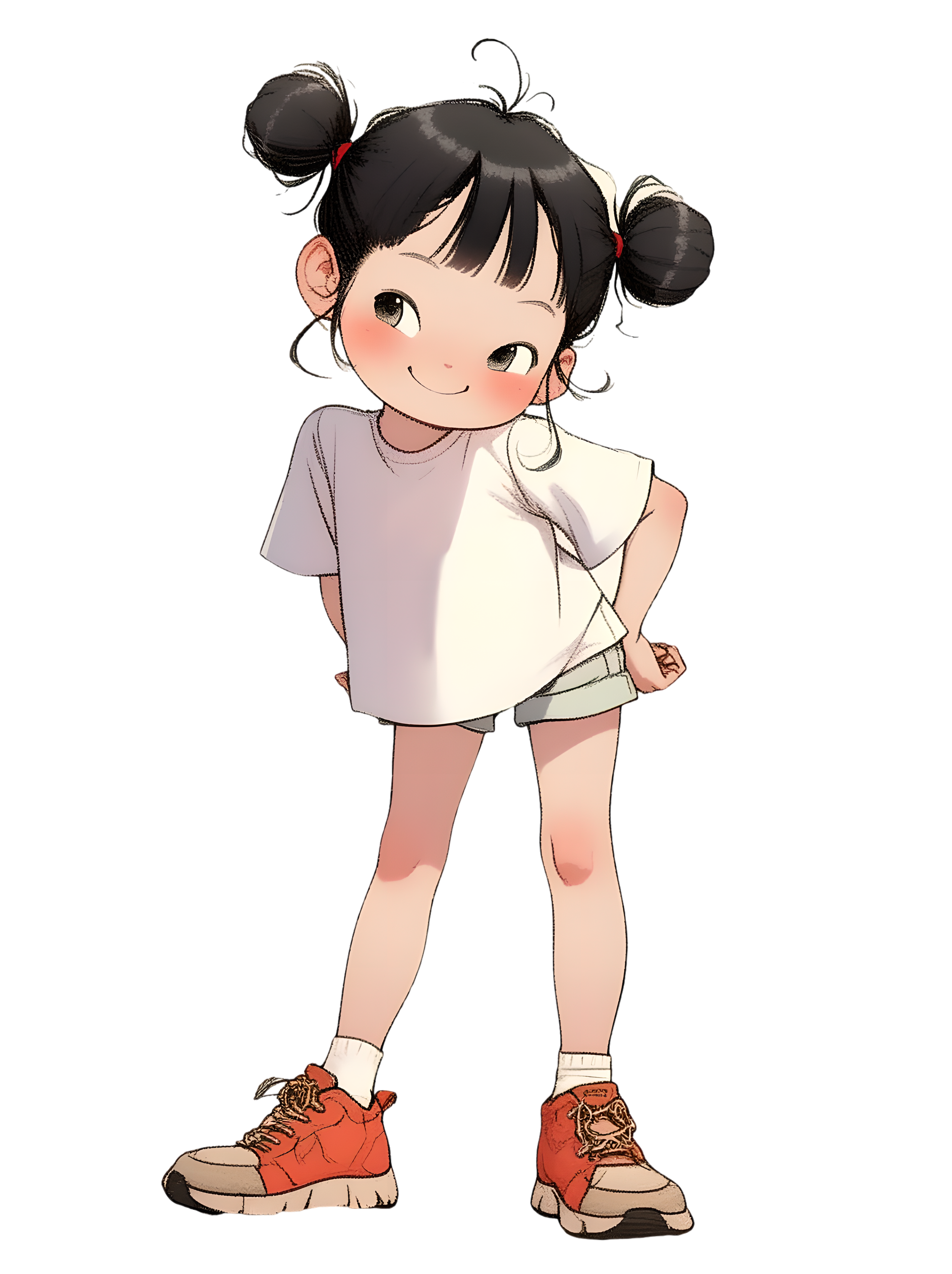 可爱小女孩可商用插图