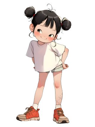 可爱小女孩可商用插图