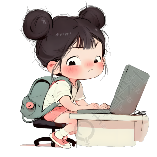 可爱小女孩插图