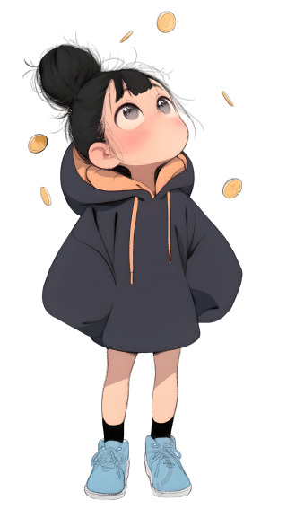 可爱小女孩乖巧插图