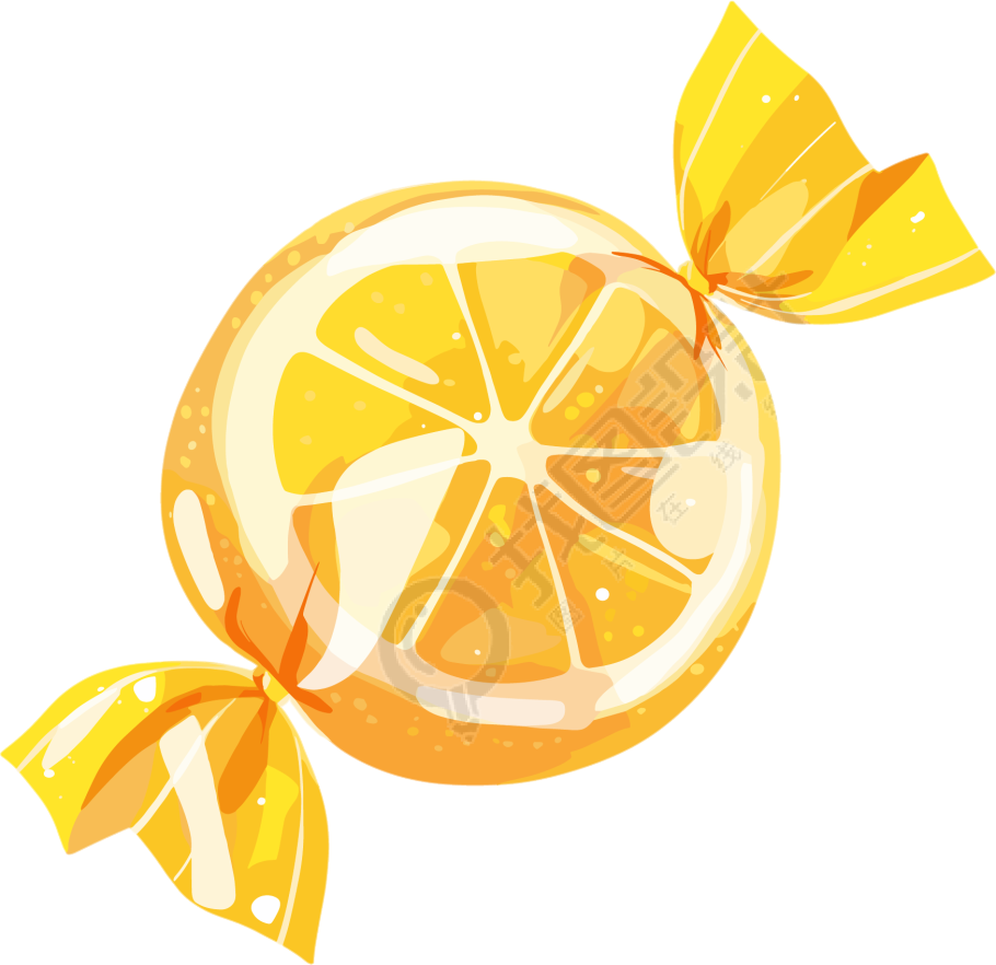 柠檬糖卡通插图