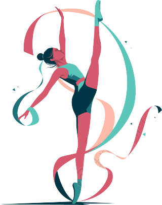艺术体操卡通插图