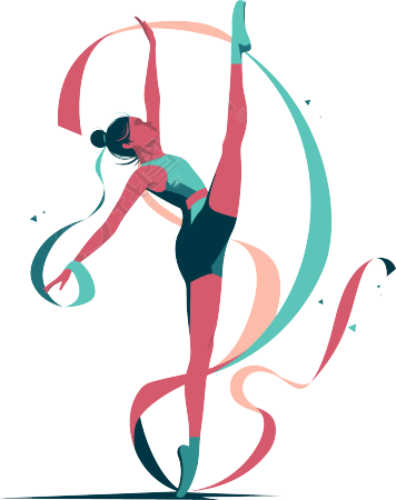 艺术体操卡通插图