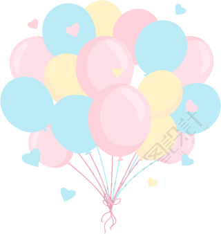 生日派对气球元素