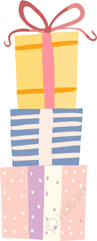 生日派对生日礼物插画