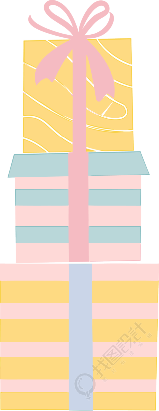 生日礼物卡通插图