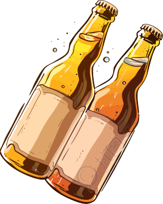 啤酒节啤酒瓶素材