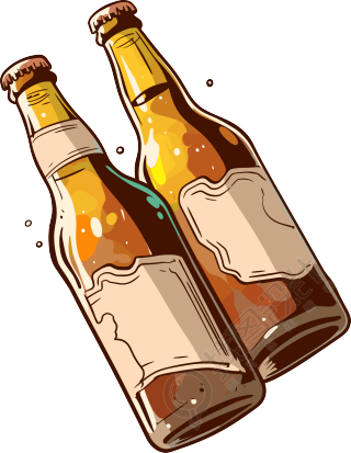 啤酒节啤酒瓶元素