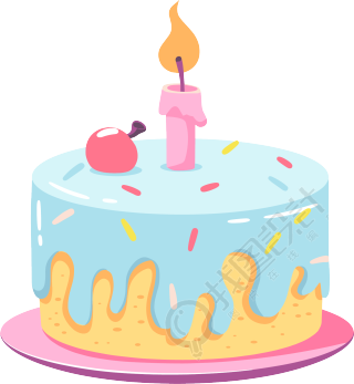 生日蛋糕生日派对插画
